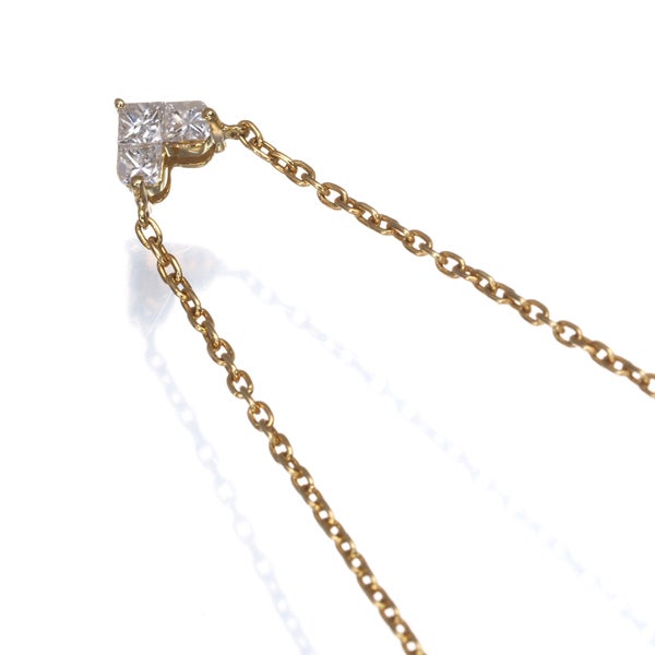 スタージュエリー ネックレス ダイヤ 0.10ct ミステリアスハート  K18YG 