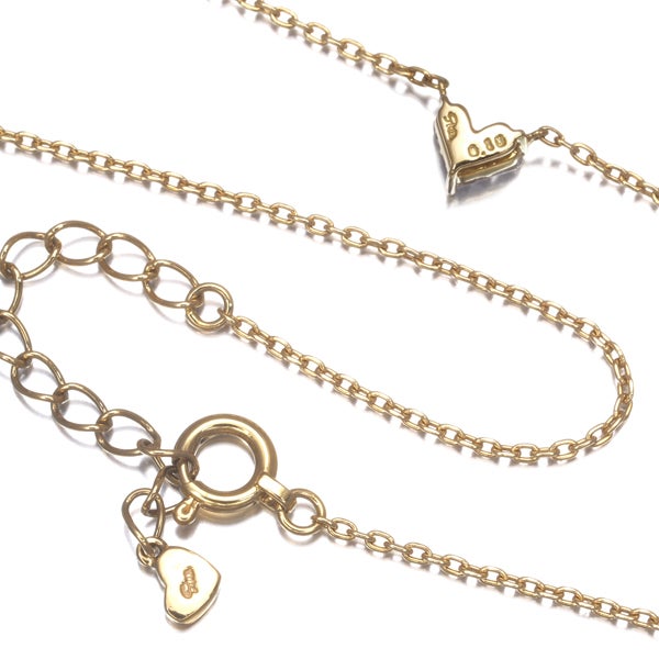 スタージュエリー ネックレス ダイヤ 0.10ct ミステリアスハート  K18YG 