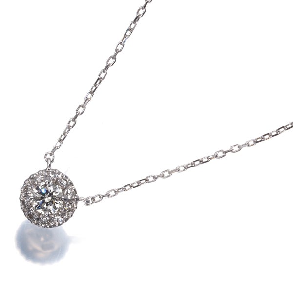 ヴァンドーム ネックレス ダイヤ 0.11ct グレース  K18WG 