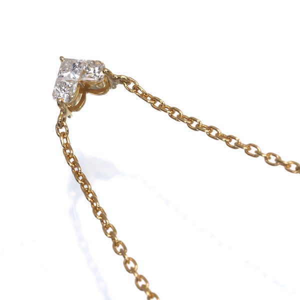 スタージュエリー ネックレス ダイヤ 0.10ct ミステリアスハート Sサイズ K18YG 