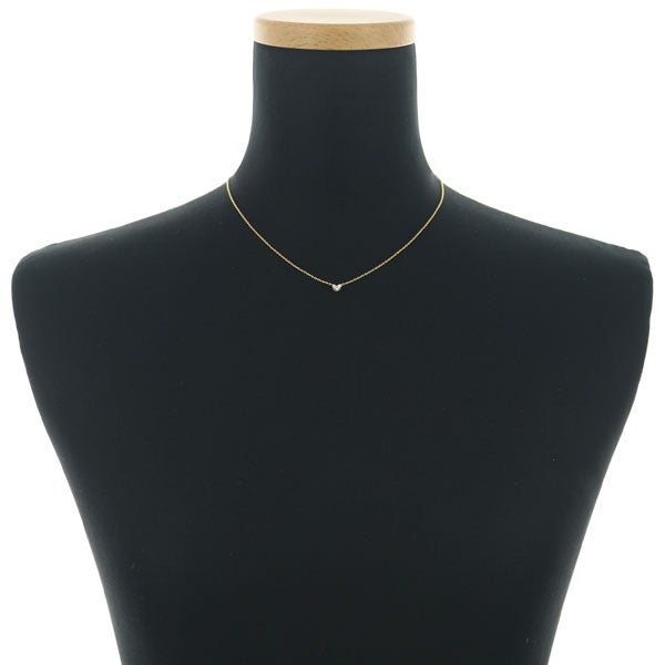 スタージュエリー ネックレス ダイヤ 0.10ct ミステリアスハート Sサイズ K18YG 
