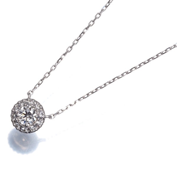 ヴァンドーム ネックレス ダイヤ 0.11ct グレース  K18WG 