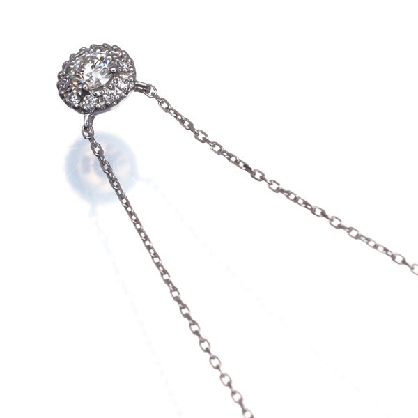 ヴァンドーム ネックレス ダイヤ 0.11ct グレース  K18WG 