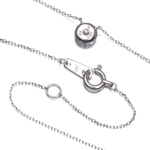 ヴァンドーム ネックレス ダイヤ 0.11ct グレース  K18WG 