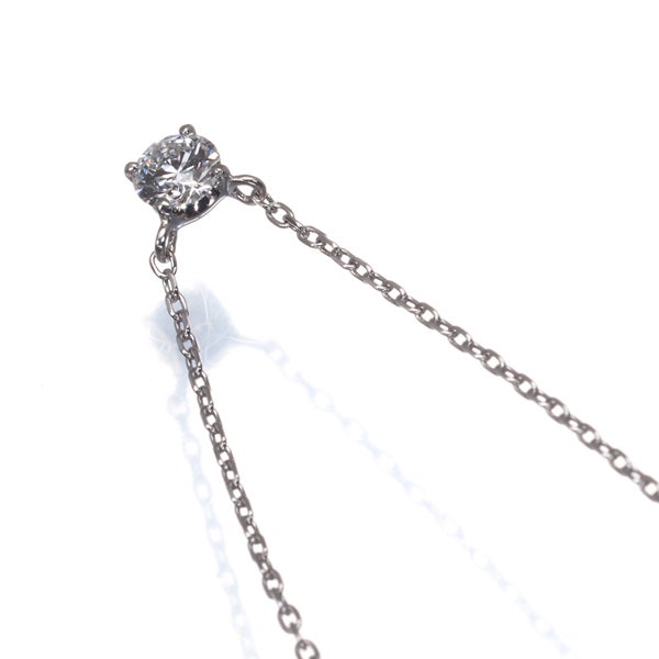 ヴァンドーム ネックレス ダイヤ 0.148ct  一粒 Pt950/Pt850 