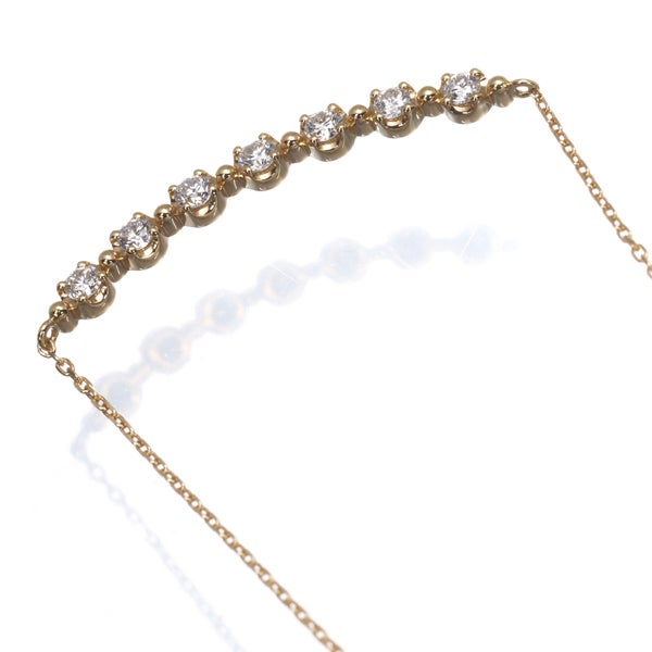 ヴァンドーム ネックレス ダイヤ 0.15ct   K18YG 