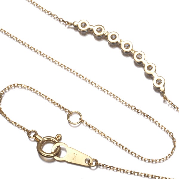 ヴァンドーム ネックレス ダイヤ 0.15ct   K18YG 
