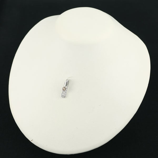 カシケイ ペンダントトップ ブラウン＆クリアダイヤ 0.30ct/0.50ct  パヴェ Pt900 