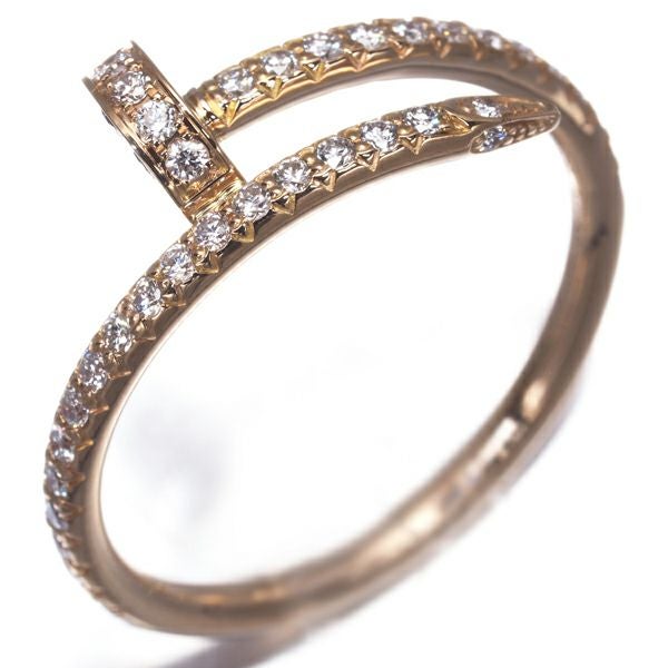 カルティエ リング ダイヤ ジュストアンクル SM 52号 K18PG 未修理証明書