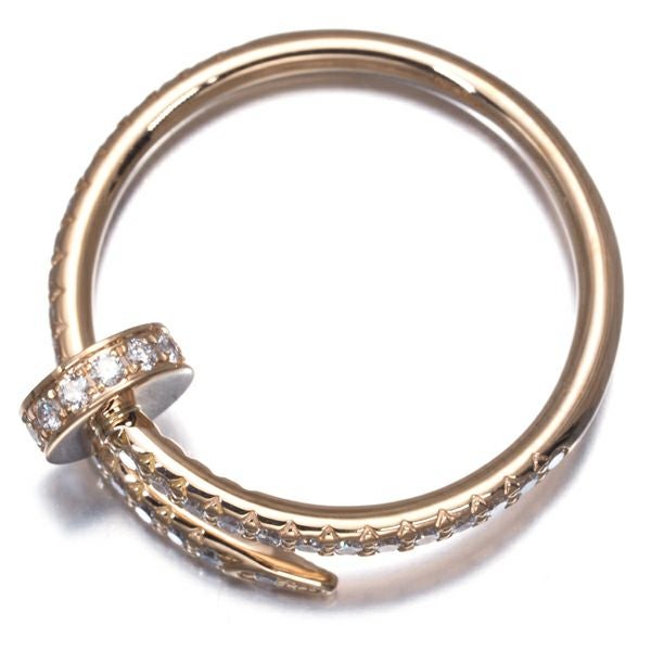 カルティエ リング ダイヤ ジュストアンクル SM 52号 K18PG 未修理証明書