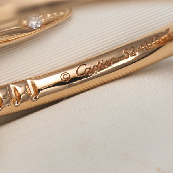 カルティエ リング ダイヤ ジュストアンクル SM 52号 K18PG 未修理証明書