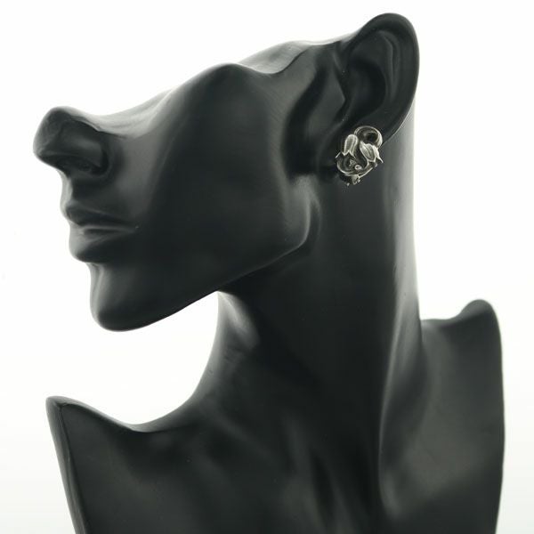 ジョージジェンセン イヤリング  100A フラワー シルバー925 