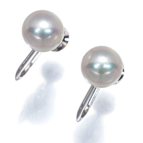 タサキ イヤリング パール アコヤ真珠 6.8mm  一粒 K14WG 