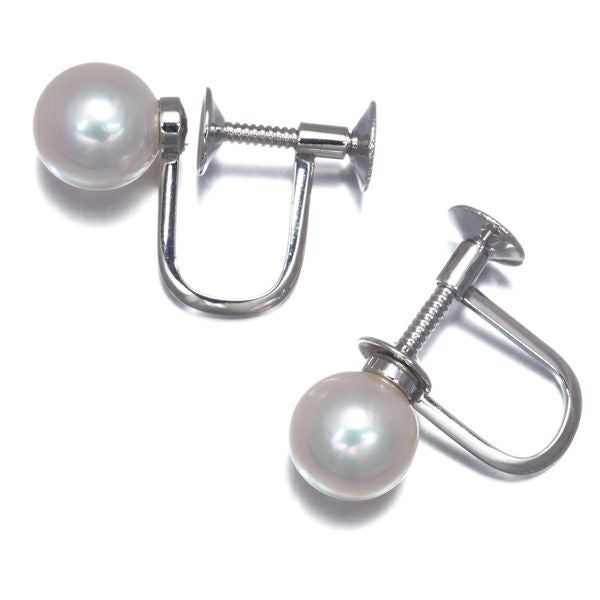 タサキ イヤリング パール アコヤ真珠 6.8mm  一粒 K14WG 