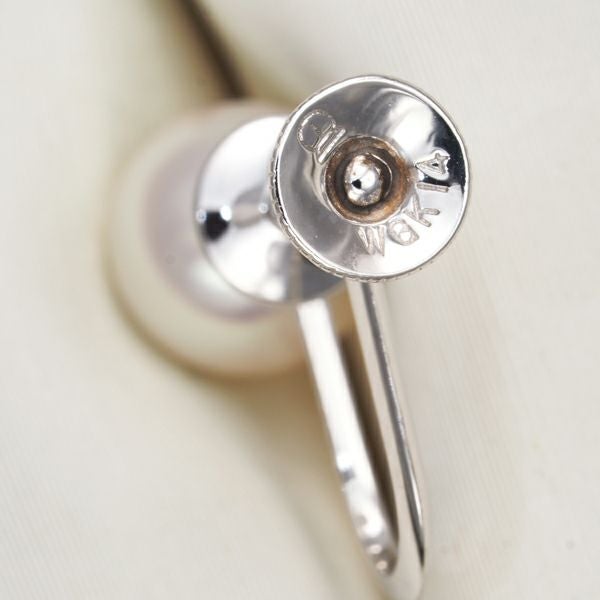 タサキ イヤリング パール アコヤ真珠 6.8mm  一粒 K14WG 