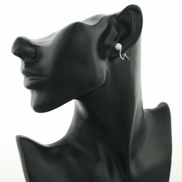 タサキ イヤリング パール アコヤ真珠 6.8mm  一粒 K14WG 