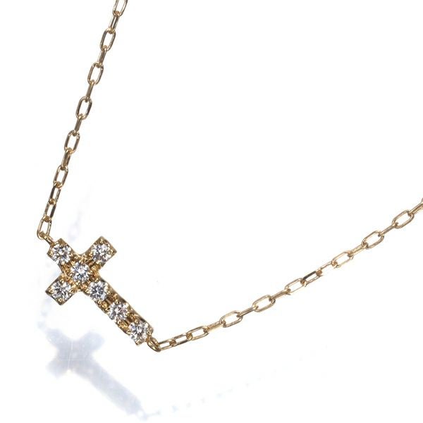 アヴァロン ブレスレット ダイヤ 0.10ct グロス クロス K18YG 保証書