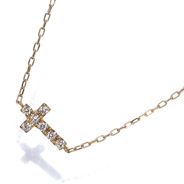 アヴァロン ブレスレット ダイヤ 0.10ct グロス クロス K18YG 保証書