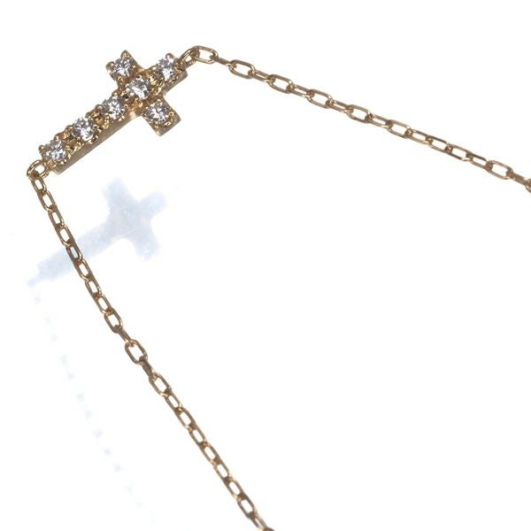 アヴァロン ブレスレット ダイヤ 0.10ct グロス クロス K18YG 保証書