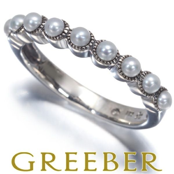 碌山 リング シードパール 淡水真珠 2.2mm  9.5号 シルバー925 