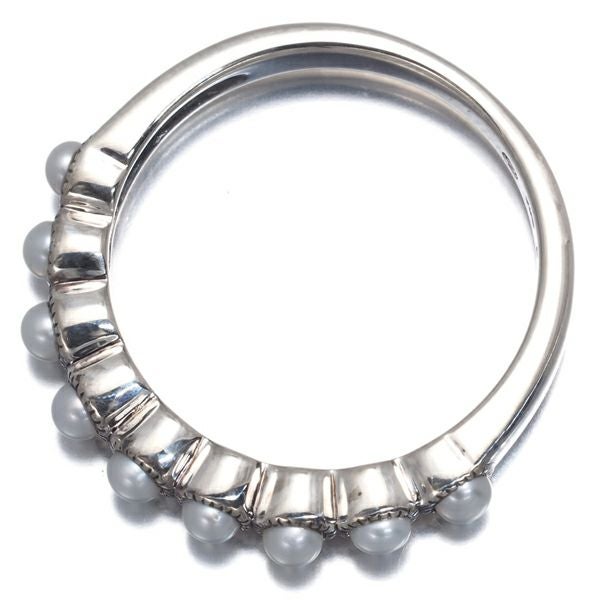碌山 リング シードパール 淡水真珠 2.2mm  9.5号 シルバー925 