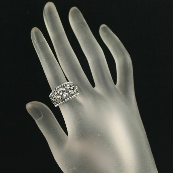 碌山 リング ケシパール 淡水真珠 1.8mm マーカサイト  11号 シルバー925 保証書