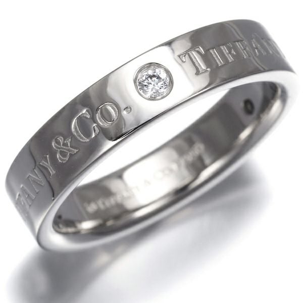 ティファニー リング ダイヤ フラットバンド 3P 4mm 8.5号 Pt950 