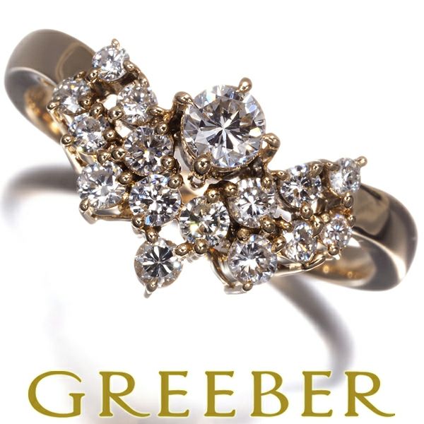 タサキ リング ダイヤ 0.58ct  12号 K18YG 