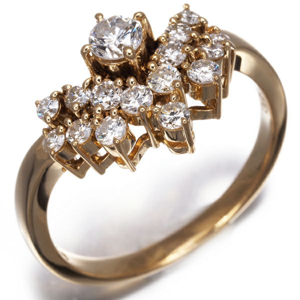 タサキ リング ダイヤ 0.58ct  12号 K18YG 