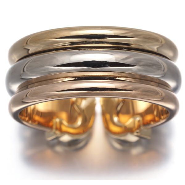 カルティエ リング ダイヤ 2C ドゥーブルC C2 スリーカラー LM 54号 K18YG/WG/PG 