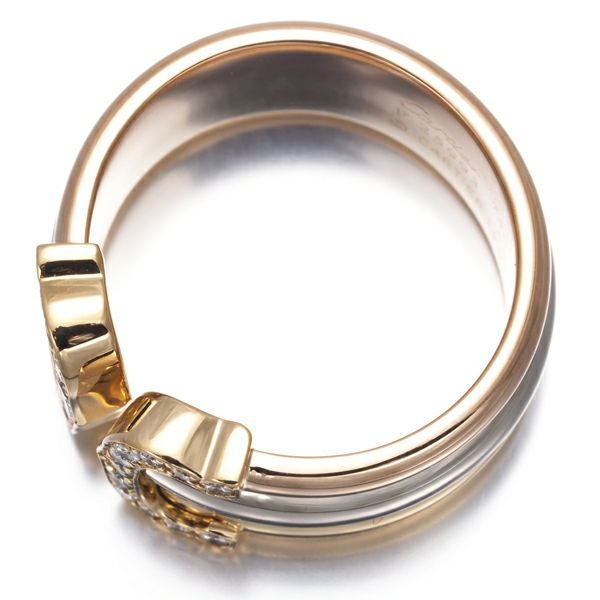 カルティエ リング ダイヤ 2C ドゥーブルC C2 スリーカラー LM 54号 K18YG/WG/PG 