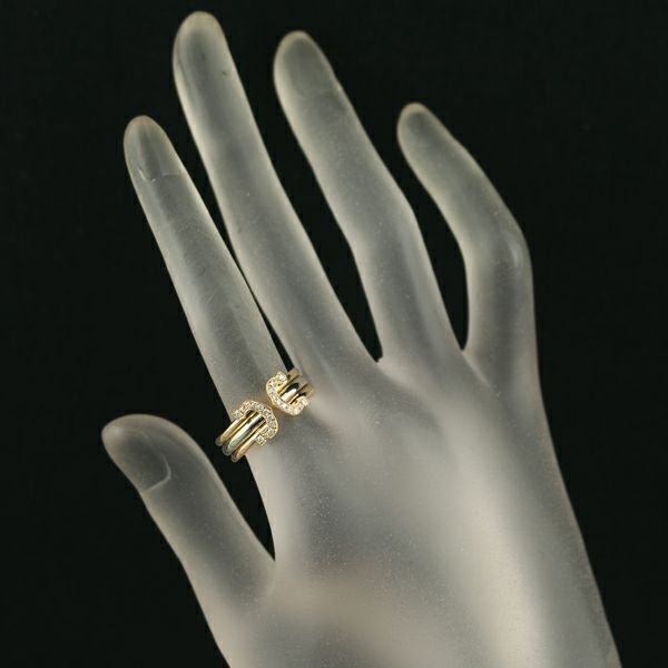 カルティエ リング ダイヤ 2C ドゥーブルC C2 スリーカラー LM 54号 K18YG/WG/PG 