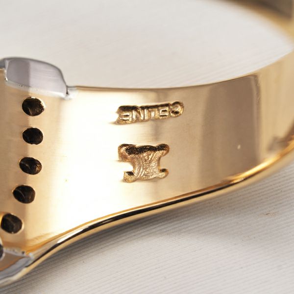 セリーヌ リング ダイヤ 0.20ct マカダム ホースシュー 14号 K18YG/Pt900 