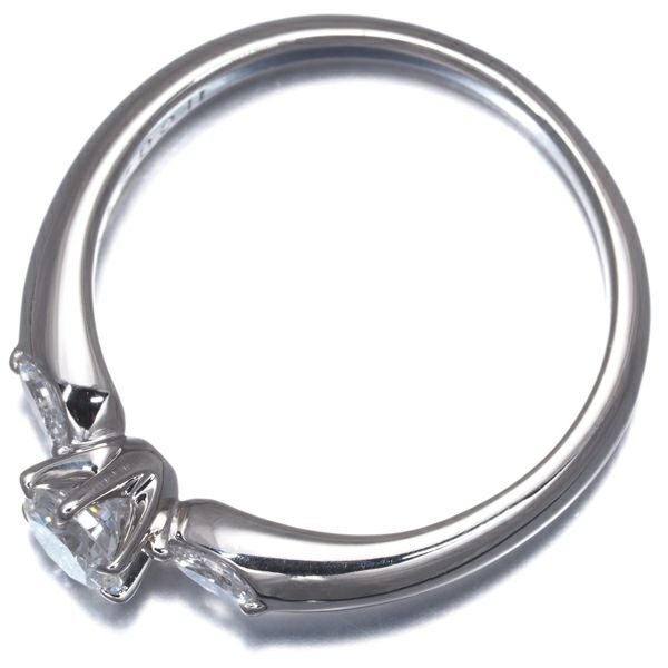 ロイヤルアッシャー リング ダイヤ 0.32ct/0.10ct  ソリティア 12号 Pt900 