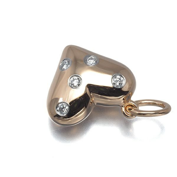 ティファニー ペンダントトップ ダイヤ ドッツ ハート K18PG/Pt950 