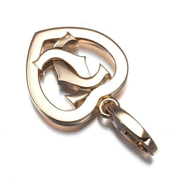 カルティエ ペンダントトップ  2C ドゥーブルC C2 ハート チャーム K18PG 