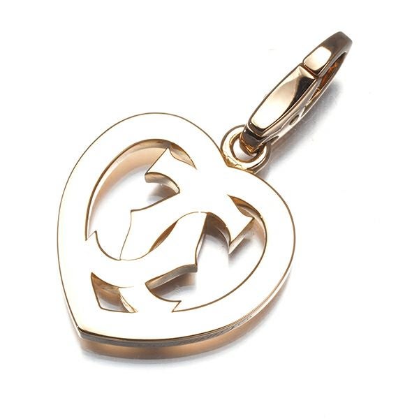 カルティエ ペンダントトップ  2C ドゥーブルC C2 ハート チャーム K18PG 