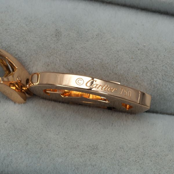 カルティエ ペンダントトップ  2C ドゥーブルC C2 ハート チャーム K18PG 