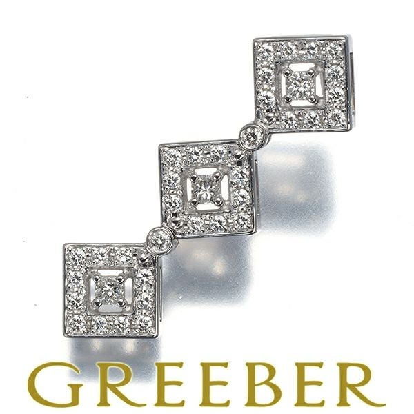 タサキ ペンダントトップ ダイヤ 0.55ct プリンセス 2種カット スクエア 2WAY K18WG 