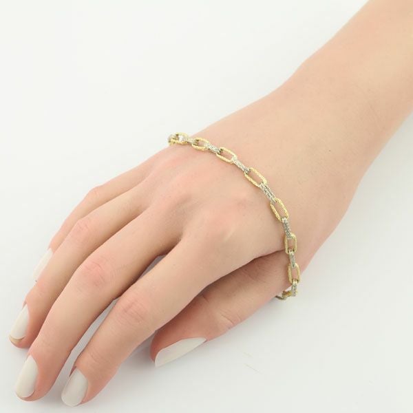 カッツァニーガ ブレスレット   艶消し チェーン K18YG/WG 