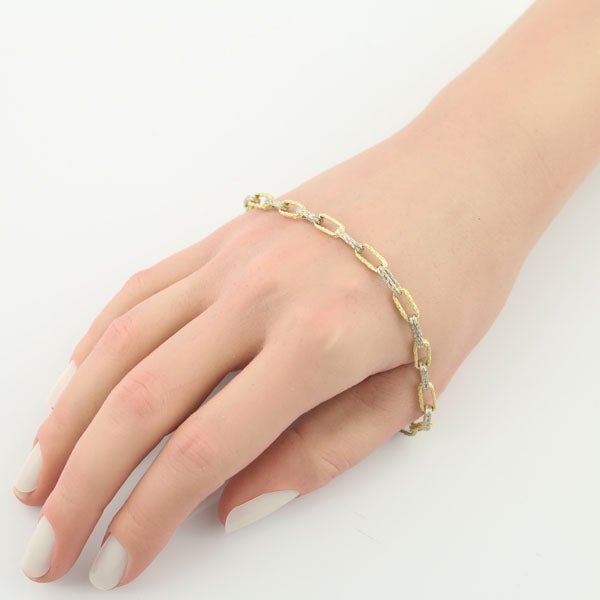 カッツァニーガ ブレスレット   艶消し チェーン K18YG/WG 