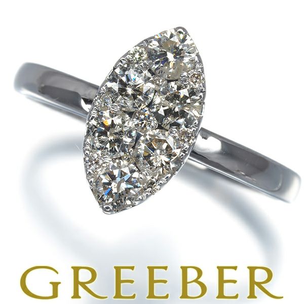 ダイヤ 0.50ct パヴェ  リング K18WG 