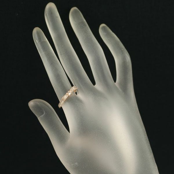 GSTV リング ブラウンダイヤ 0.30ct  テーパーカット リボン 12.5号 K18PG 