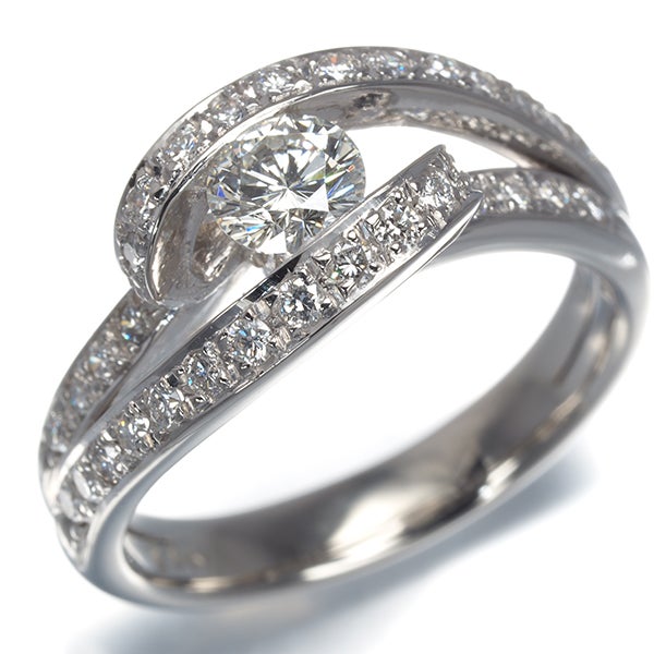 ダイヤ 0.46ct/0.41ct   リング Pt900 