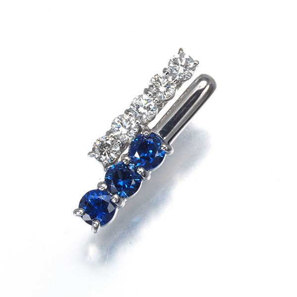 サファイア 0.43ct ダイヤ 0.26ct   ペンダントトップ K18WG 