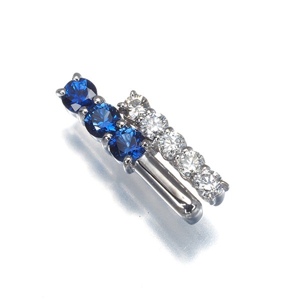 サファイア 0.43ct ダイヤ 0.26ct   ペンダントトップ K18WG 
