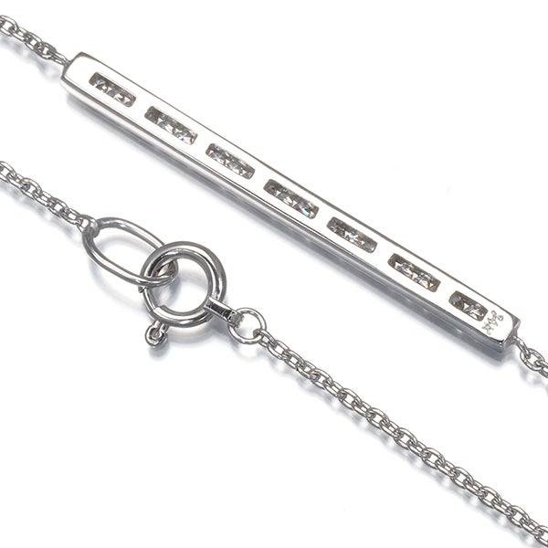 ダイヤ シングルカット バー ブレスレット K14WG/K18WG 