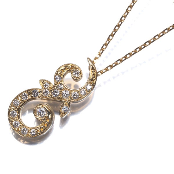 ヴァンドーム ネックレス ダイヤ 0.14ct   K18YG 