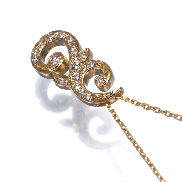 ヴァンドーム ネックレス ダイヤ 0.14ct   K18YG 