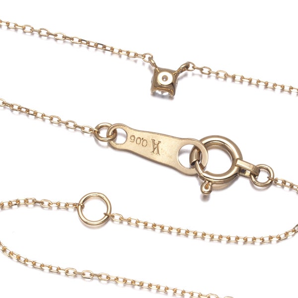 ヴァンドーム ネックレス ダイヤ 0.06ct  一粒 K18PG 